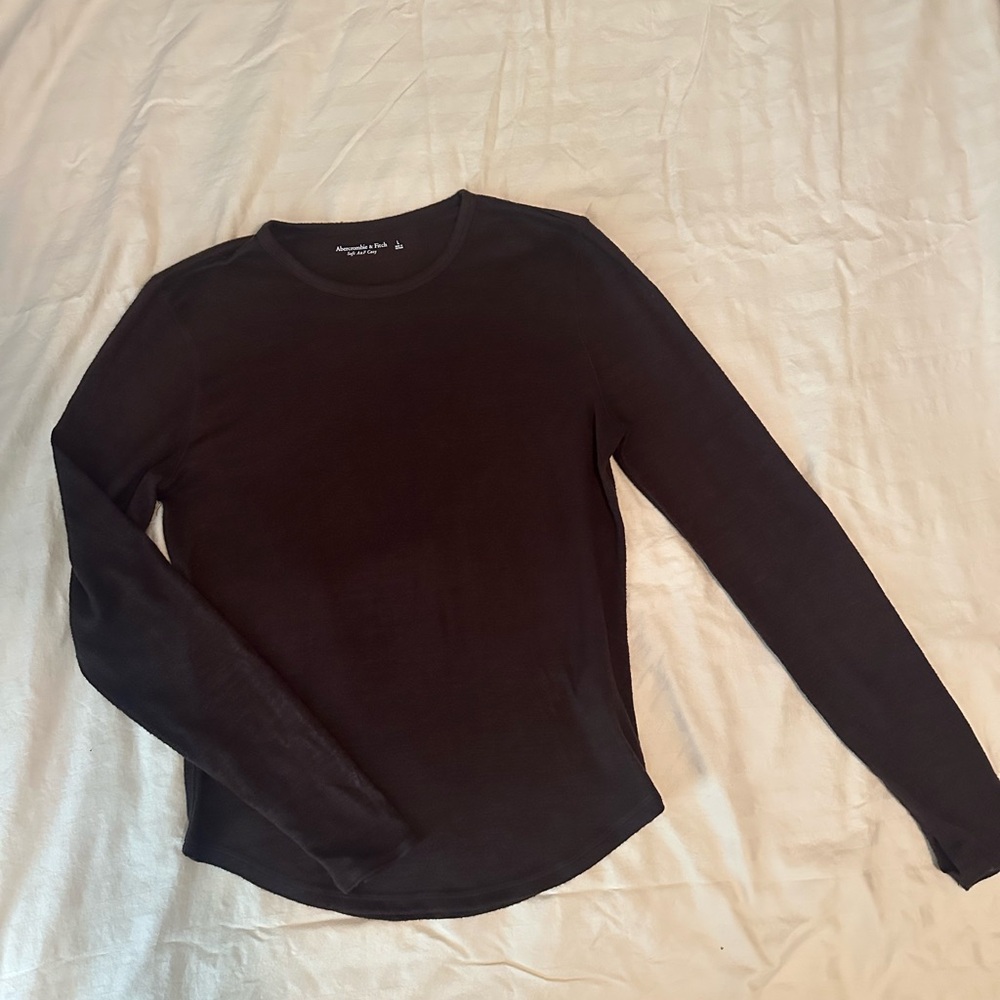 Dark Brown Abercrombie Soft and Cozy Long Sleeve Tee
